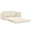 vidaXL Divano letto 60cm Crema Velluto