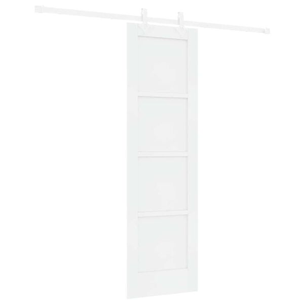 vidaXL Porta scorrevole Bianco 61 x 198,5 cm Pino massello