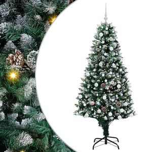 vidaXL Albero di Natale artificiale con 300 LED Verde 180 cm