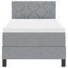 vidaXL Letto a molle con materasso Grigio chiaro 80 x 200 cm Tessuto