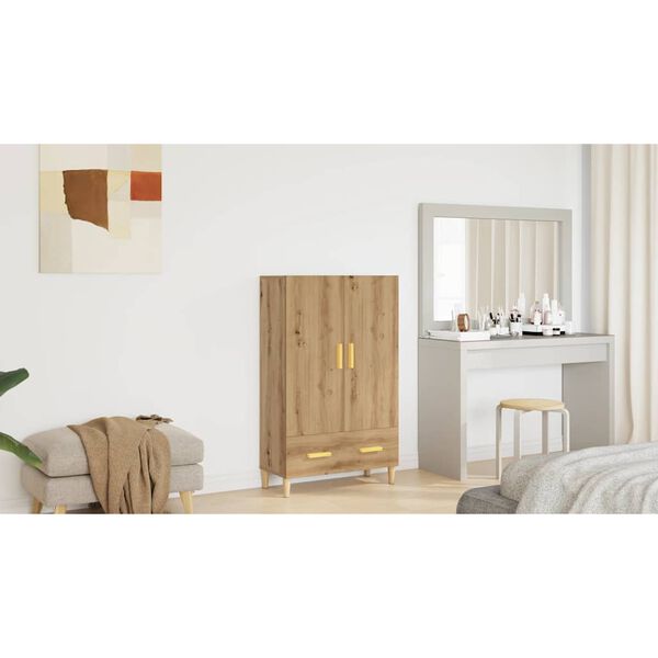 vidaXL Credenza Rovere Artigianale 70x31x115 cm in Legno Multistrato