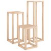 vidaXL Set Supporti per Piante 3 pz in Legno Massello di Pino