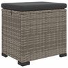 vidaXL Poggiapiedi da giardino con cuscino 40 x 30 x 40 cm