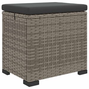 vidaXL Poggiapiedi da giardino con cuscino 40 x 30 x 40 cm