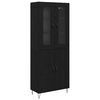 vidaXL Credenza Rovere Bianco e Nero 69,5 x 34 x 180 cm