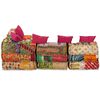 vidaXL Pouf Modulare a 4 Posti in Tessuto Patchwork