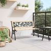 vidaXL Panchina da giardino con cuscino Marrone 116 x 54 x 73 cm legno