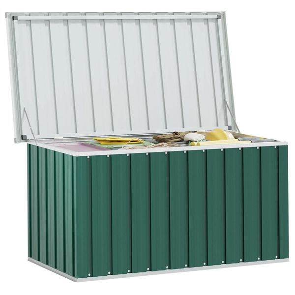 vidaXL Baule da giardino verde 129x67x65 cm