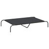 vidaXL Cuccia per Cani Rialzata Nera 130x80x20cm Tela Oxford e Acciaio
