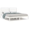 vidaXL Giroletto Bianco in Legno Massello 180x200 cm Super King