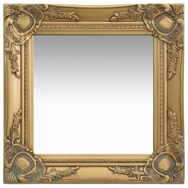 vidaXL Specchio da Parete Stile Barocco 40x40 cm Oro