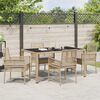vidaXL Set da Pranzo per Giardino 5 pcs Beige polyrattan