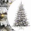 vidaXL Albero di Natale Artificiale con Rami Pieghevoli Bianco 240 cm