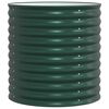 vidaXL Letto rialzato da giardino Verde 80 x 80 x 81 cm Acciaio
