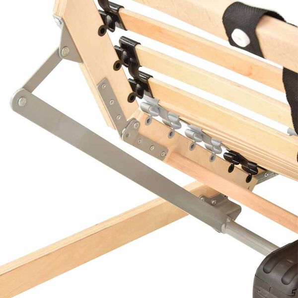 vidaXL Base a doghe Marrone 80 x 190 cm Legno massello di faggio