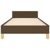 vidaXL Giroletto senza Materasso Marrone Scuro 90x200 cm Tessuto