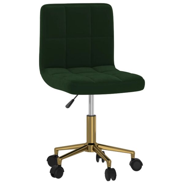 vidaXL Sedie da Pranzo Girevoli 2 pz Verde Scuro in Velluto