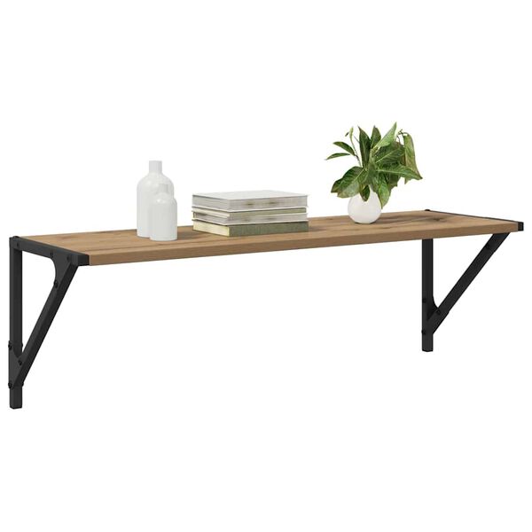 vidaXL Scaffali da parete 2 pcs Rovere artigianale 80 x 25 x 25,5 cm