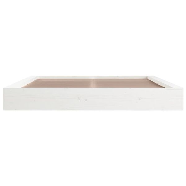 vidaXL Giroletto Bianco 200x200 cm in Legno Massello