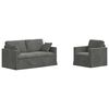 vidaXL Set di divani 2 pcs Grigio scuro 158 x 78 x 80 cm Velluto