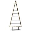 vidaXL Albero di Natale in metallo con supporto Nero 150 cm Acciaio