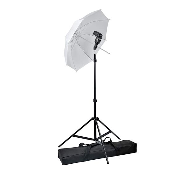 vidaXL Set di Speedlight Nero Metallo