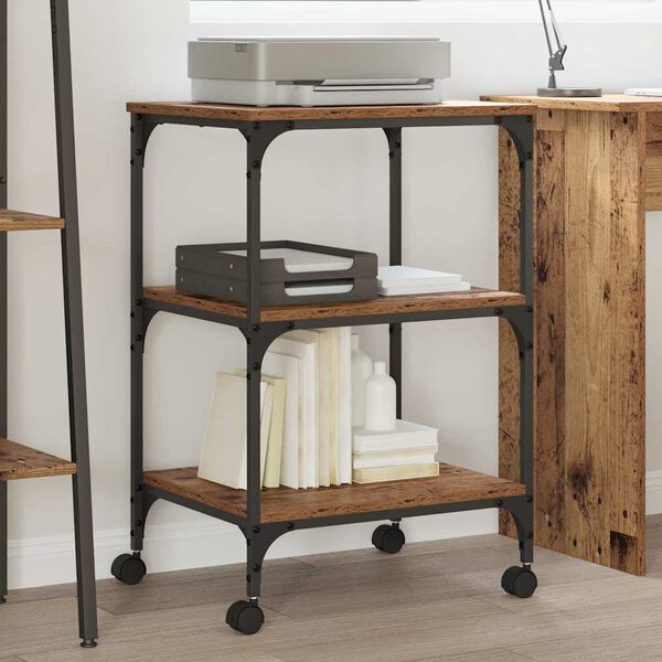 vidaXL Supporto per Stampante Legno vecchio 50 x 41 x 75 cm