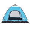 vidaXL Tenda da Campeggio 3 Persone Blu a Rilascio Rapido