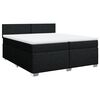 vidaXL Giroletto a Molle con Materasso Nero 200x200 cm in Tessuto