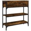 vidaXL Tavolino Consolle Rovere Fumo 72,5x25x75cm in Legno Multistrato