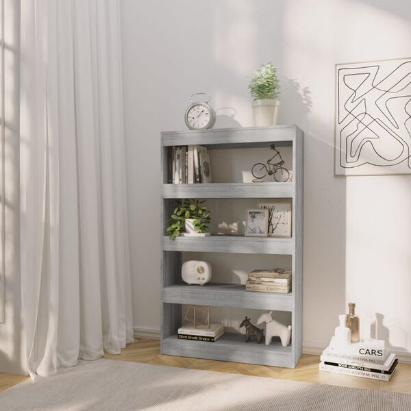 vidaXL Libreria/Divisorio Grigio Sonoma 80x30x135 cm in Truciolato