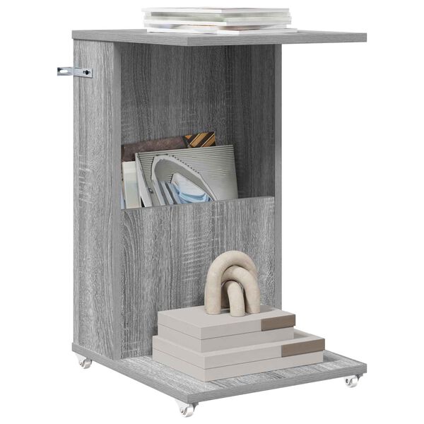 vidaXL Tavolo laterale Grigio Sonoma 40 x 35 x 60 cm Legno multistrato