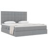 vidaXL Letto con contenitore e materasso Grigio chiaro 160 x 200 cm
