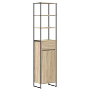 vidaXL Mobile da Bagno Sonoma 40 x 30 x 180 cm Legno multistrato