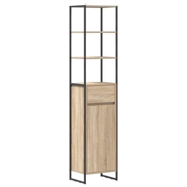 vidaXL Mobile da Bagno Sonoma 40 x 30 x 180 cm Legno multistrato