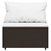 vidaXL Set Mobili da Giardino 4 pz con Cuscini in Polyrattan Marrone