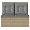 vidaXL Panchina da giardino con cuscino Beige Poly Rattan