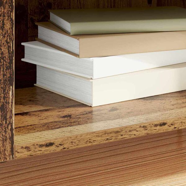 vidaXL Mobile porta vinili Legno vecchio 121 x 38 x 48 cm