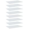 vidaXL Ripiani per Libreria 8pz Bianco Lucido 60x40x1,5cm Multistrato