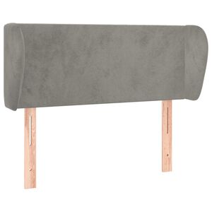 vidaXL Testiera ad Orecchio Grigio Chiaro 83x23x78/88 cm in Velluto