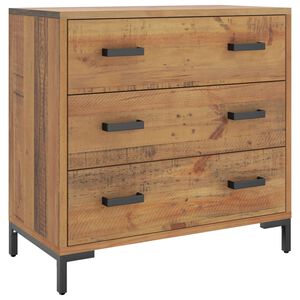 vidaXL Cassettiera 75x35x70 cm in Legno Massello di Pino