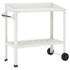 vidaXL Tavolo da Vaso con Ruote 96 x 50 x 89 cm