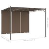 vidaXL Gazebo da Giardino con Tenda Laterale 3x3x2,25 m Talpa