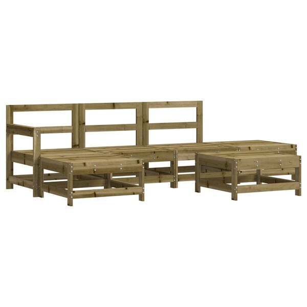 vidaXL Set Salotto da Giardino 6 pz in Legno Impregnato di Pino