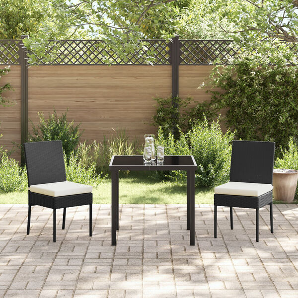 vidaXL Set da Pranzo per Giardino 7 pcs Nero