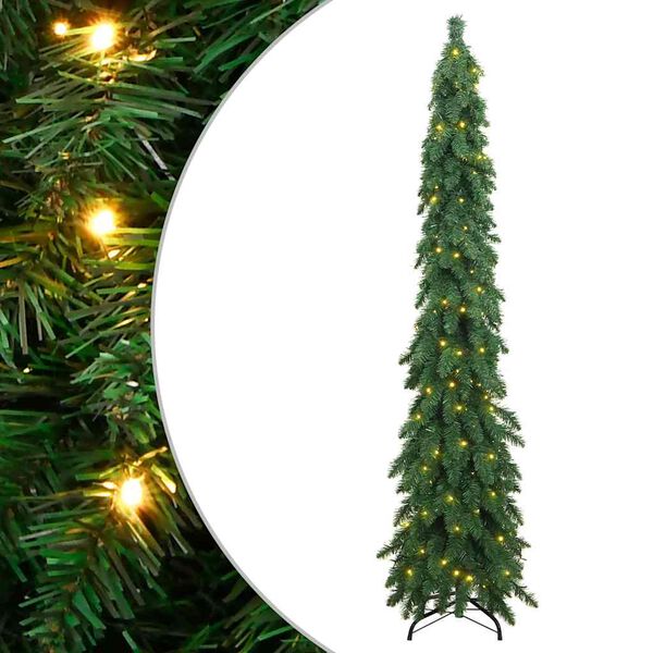 vidaXL Albero di Natale Artificiale Preilluminato con 130 LED 210 cm