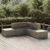 vidaXL Set Divani da Giardino 5 pz con Cuscini in Polyrattan Grigio