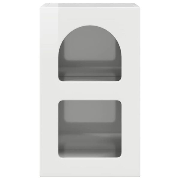 vidaXL Comodino Bianco Lucido 29.5 x 35 x 50 cm Legno multistrato