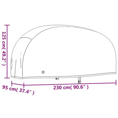 vidaXL Coperture per Moto 2pz 230x95x125 cm 210D in Tessuto Oxford