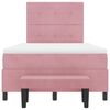 vidaXL Letto a molle con materasso Rosa 120 x 200 cm Velluto